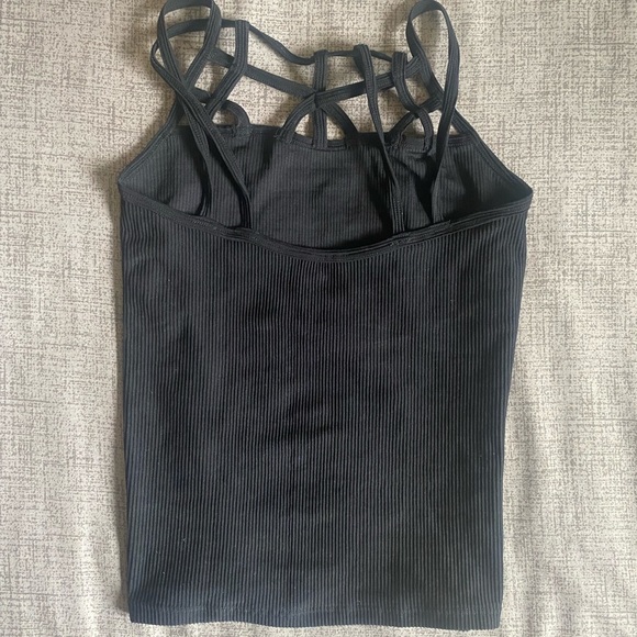 Black Strappy Tank Top - Picture 3 of 4